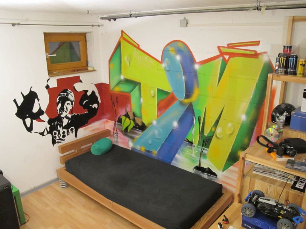 Graffiti Gestaltung im Jugendzimmer
