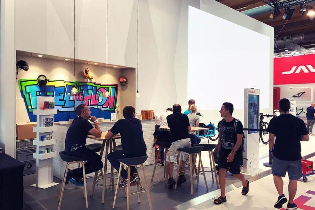 In Zusammenarbeiten mit George P. Johnson und Herbstreuth haben wir für Bosch den Messestand auf der Eurobike 2018 in Friedrichshafen gestaltet.