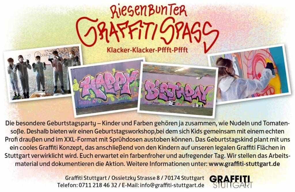 Kindergeburtstag Stuttgart! Die besondere Geburtstagsparty – Kinder und Farben gehören ja zusammen, wie Nudeln und Tomatensoße.