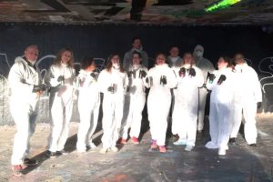 Teambuilding Workshop mal anders! Die Buchhaltungsabteilung der Firma ENBW aus Karlsruhe haben sich dieses Jahr für eine Graffiti Mitmachmalaktion entschieden.