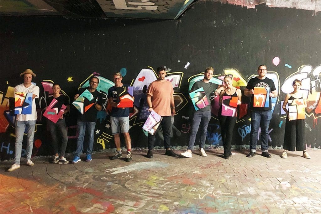 Graffiti Firmenevent Teambuilding Stuttgart NEW FLAG TEAM SÜD