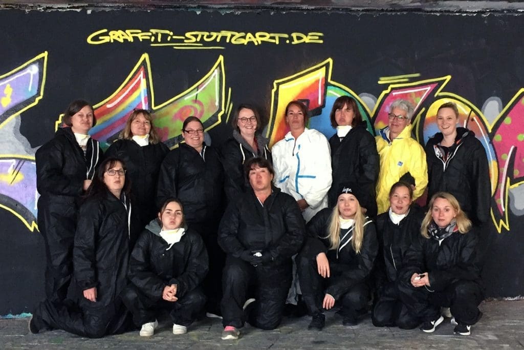 Betriebsausflug mal anders! Die Mitarbeiterinnen des Kindergarten St. Koloman aus Schwäbisch Gmünd wünschten sich einen künstlerischen Ausflug.