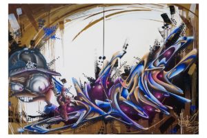 Der Künstler JOH2NY bis zum 6. Januar 2021 sein Werk “DAS NEUE ERDMINERAL” aus der SECRET WALLS GALLERY Walls Gallery zur Auktion.