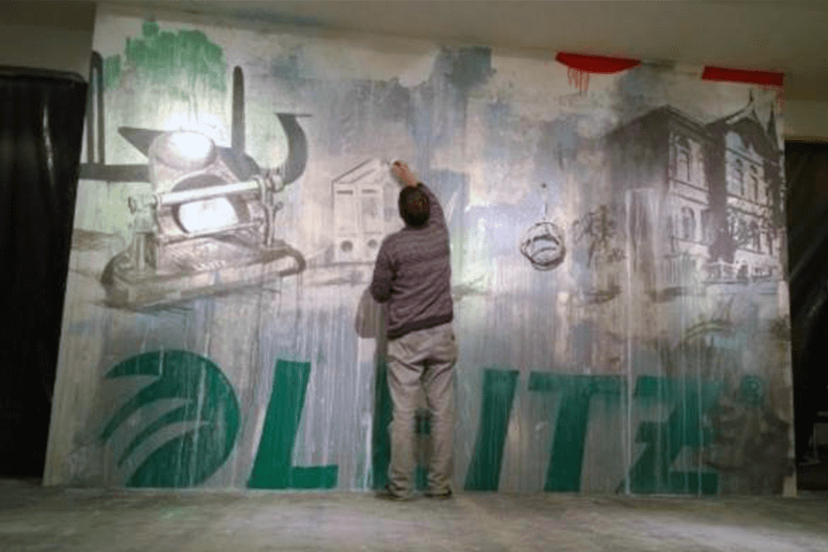 Von der LEITZ ACCO Brands GmbH & Co KG wurden wir beauftragt ihre frisch in Feuerbach ihren renovierten Pausenraum mit einem farbenfrohen Graffiti zu gestalten.