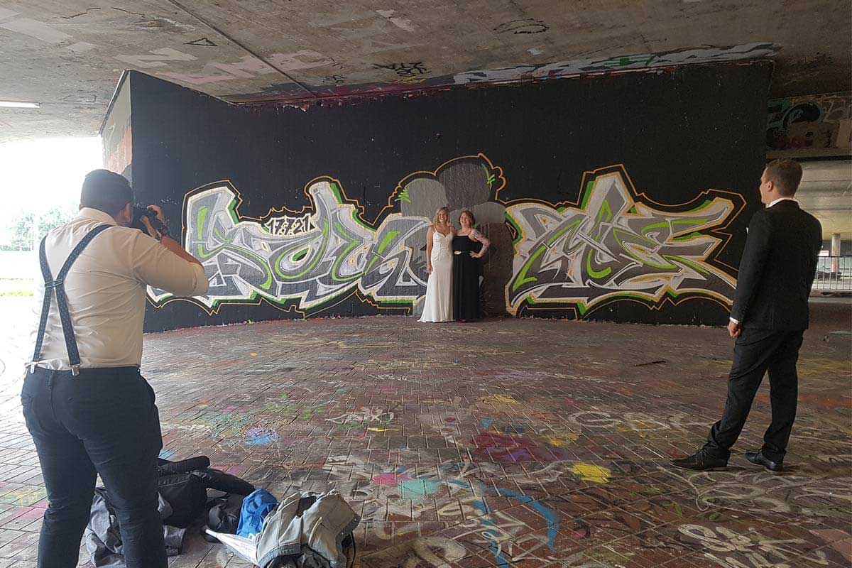 Für einen Hochzeitsempfang wurden wir für eine Gestaltungsarbeit in der Hall of Fame Bad Cannstatt gebucht.