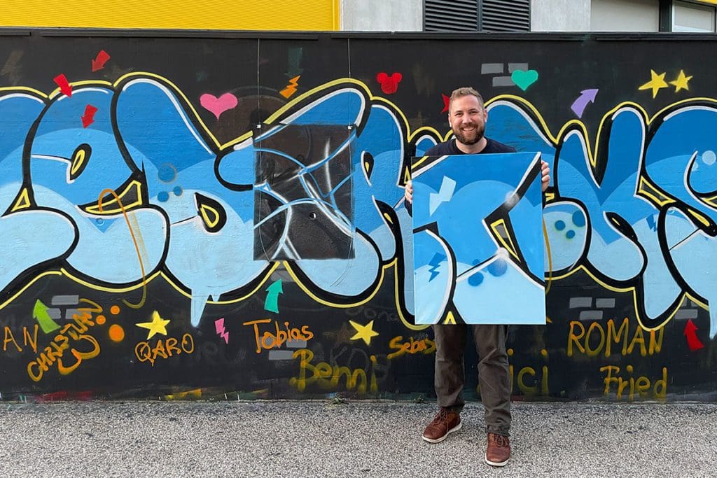 Zusammen mit einer Abteilung der Daimler Truck AG hatten wir ein cooles Graffiti Teambuilding Event im Jugendhaus „das CANN„