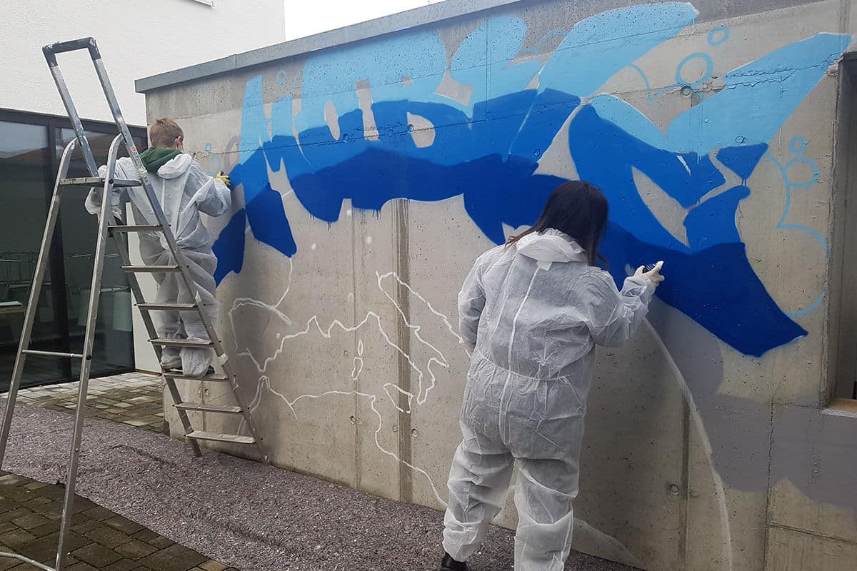 Bereits zum zweiten Mal haben wir mit der Familie Wittmann ein Graffiti Event durchgeführt.