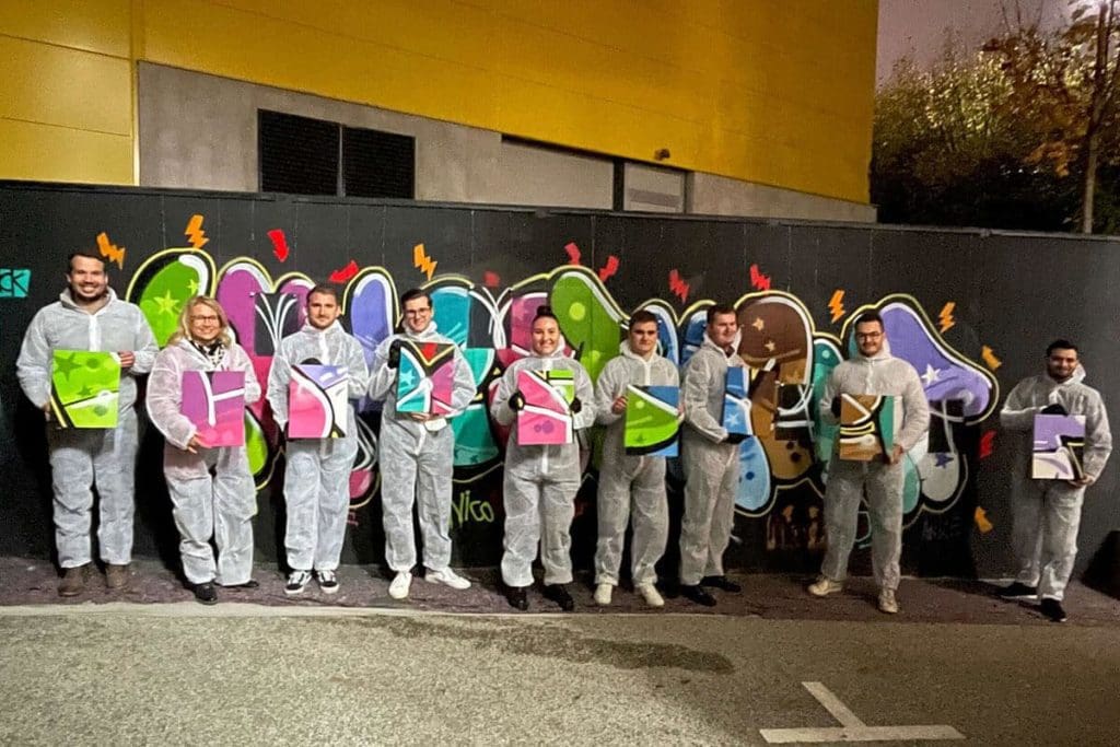 Zusammen mit Nachwuchs Mitarbeitern der Landesbank Baden-Württemberg hatten wir ein cooles Graffiti Event.