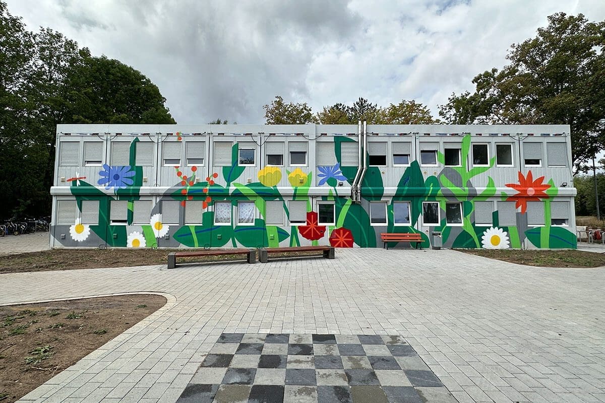 Wohnheim für Geflüchtete, Fellbach | Neuerrichtung mit Bestandscontainer