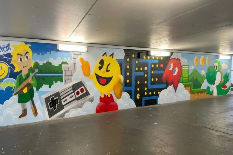 Graffiti-Jugendhausprojekt mit dem Jugendhaus Nexus in Esslingen-Oberesslingen