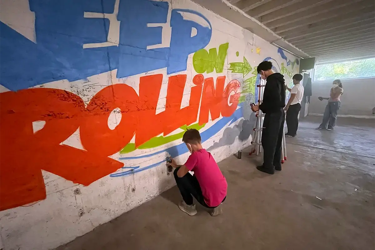 Graffiti-Schulprojekt an der Helene-Lange-Realschule Heilbronn